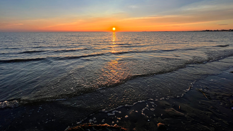 Sunset at Fortescue Beach in New Jersey