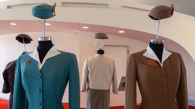 Original 1954 TWA flight crew uniforms