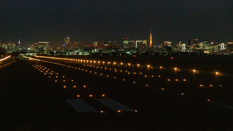 Tokyo Haneda International Airport by night