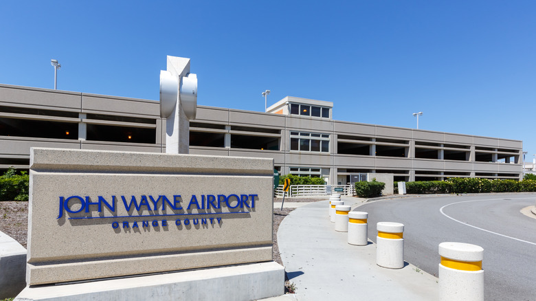 John Wayne International Airport Entrance in Orange County, California