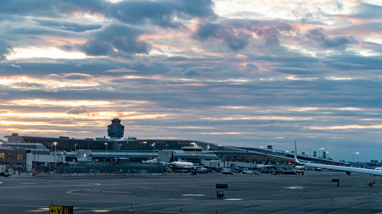 LaGuardia Airport at dusk
