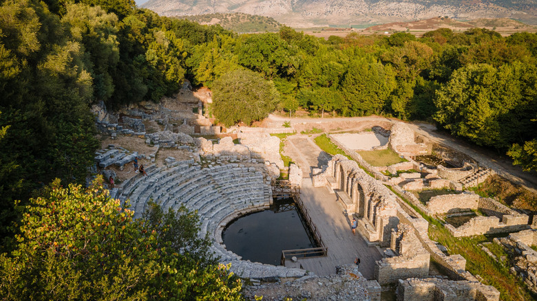 Brutrint in Southern Albania from above