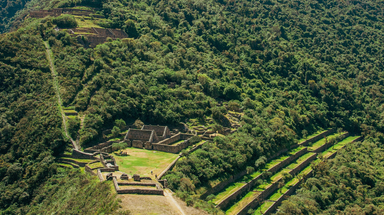 Ruins of the remote Choquequirao  in Peru