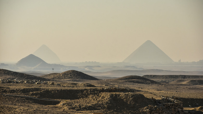 The Bent and Red Pyramids in Dashur and Saqara