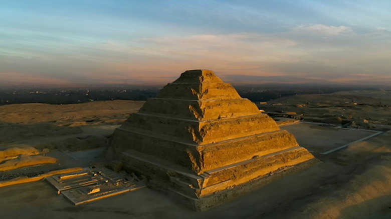 The Step Pyramid in Saqara, Egypt