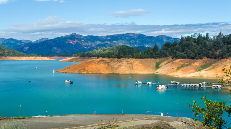 Boats on a reservoir