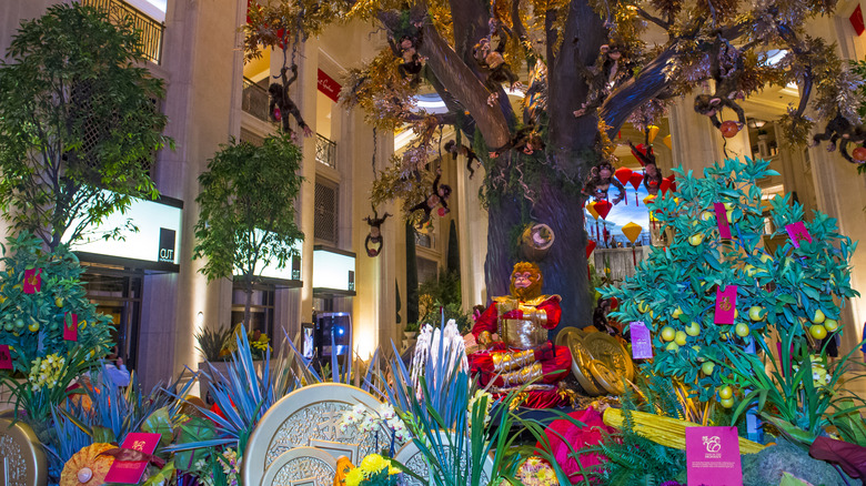 Lunar New Year decorations at the Venetian Hotel in LAs Vegas.