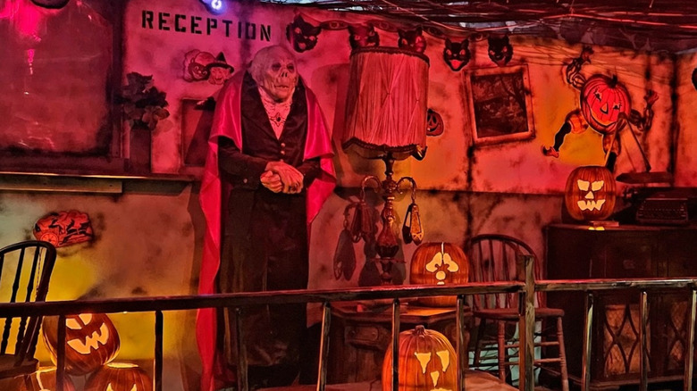 Decorations at the Factory of Terror haunted house attraction in Massachusetts