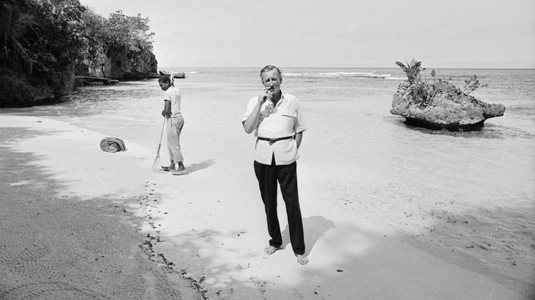 Black and white photo of James Bond writer