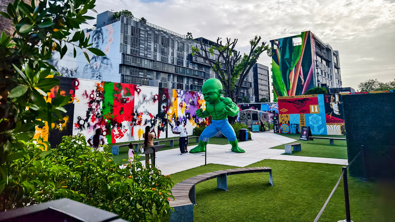 Artwork in Wynwood Walls street art museum, Wynwood, Miami