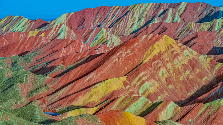 The Rainbow Mountains in Gansu province