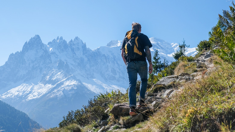 Hiking the Tour du Mont Blanc trek.