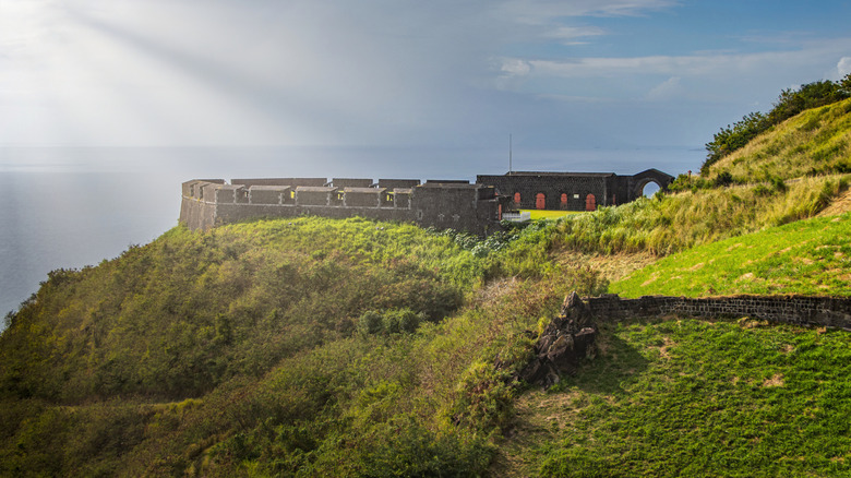 Part of the complex of Brimstone Hill, a well-preserved fortress on the island of St. Kitts.