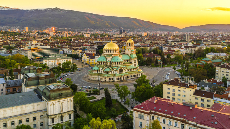 Cityscape of Sofia, the capital of Bulgaria