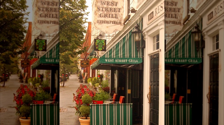 A small cafe in downtown Litchfield, Connecticut