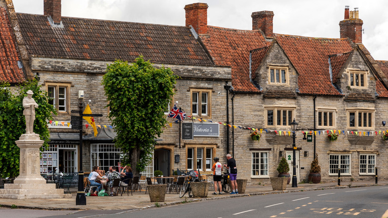 Historic marketplace in the town of Somerton, Somerset, U.K.