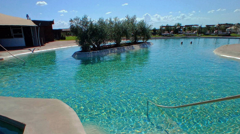 The outdoor pool at Terme di Vulci, outside Viterbo.