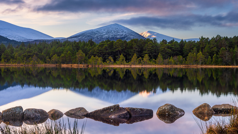 Loch in the Cairngorm Highlands in Scotland