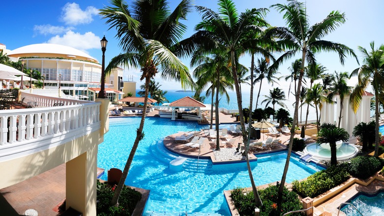 View of the pool complex at El Conquistador Resort