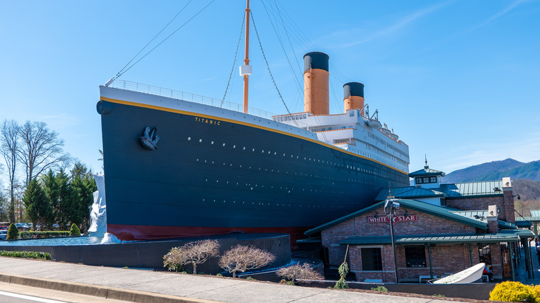 The ship building that houses theTitanic Museum in Pigeon Forge, near Gatlinburg