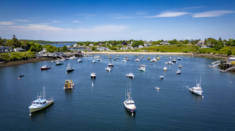 Boats near Bailey Island