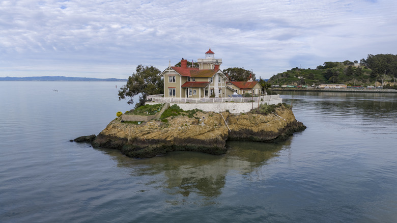 The East Brother Light Station, a bed and breakfast inn in San Pablo Bay near Richmond, California