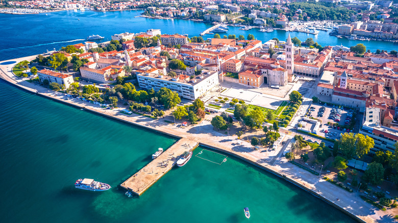 The harbor of Zadar, Croatia.