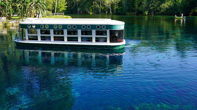 A glass-bottom tour boat at Silver Springs State Park