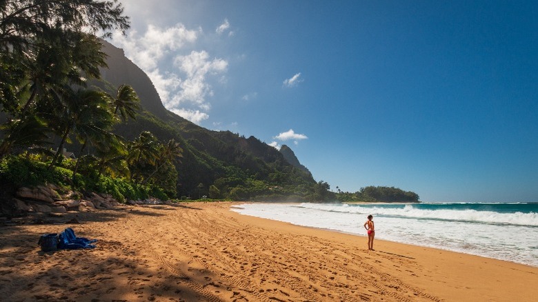 Woman on Tunnels Beach