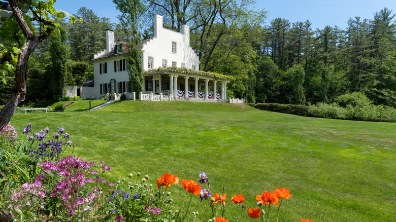 Exterior of Aspet, the home of American sculptor Augustus Saint-Gaudens at Saint-Gaudens National Historic Park, New Hampshire
