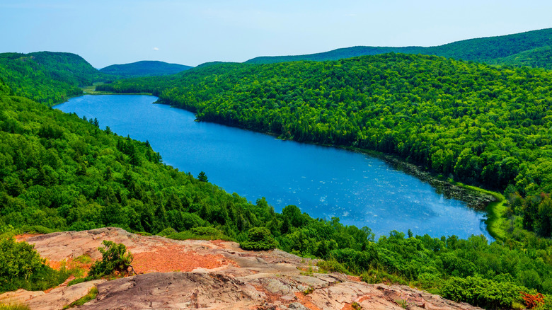 Lake of the clouds in Porcupine Mountains Wilderness State Park.