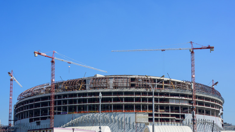 Building and reconstruction of the Olympic sports complex in Moscow.