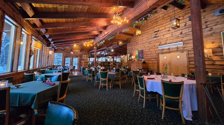 The interior of the dining room at Holiday Acres Resort, Rhinelander, Wisconsin