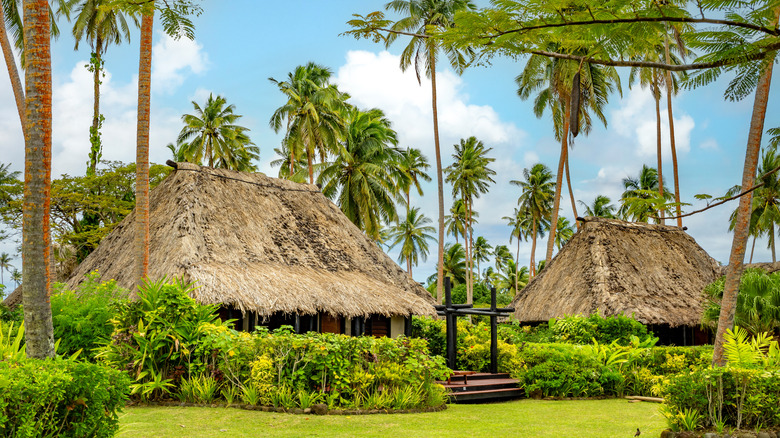 A traditional village in Fiji