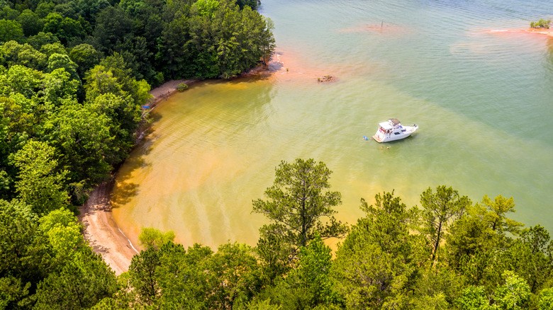 Aerial view of Lake Lanier in Georgia