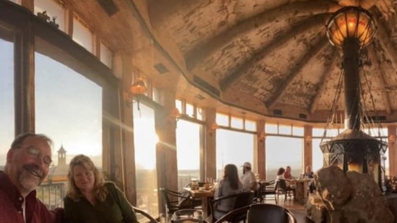 A couple dines at Osage Restaurant in Missouri.