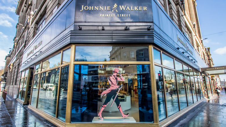 Entrance of johnnie walker experience Edinburgh