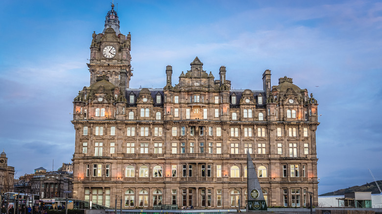 View of the Balmoral Hotel in Edinburgh.