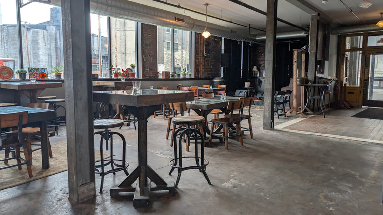 The interior of Duende at Silo City