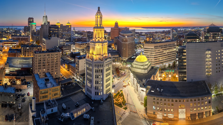 Buffalo, New York downtown city skyline