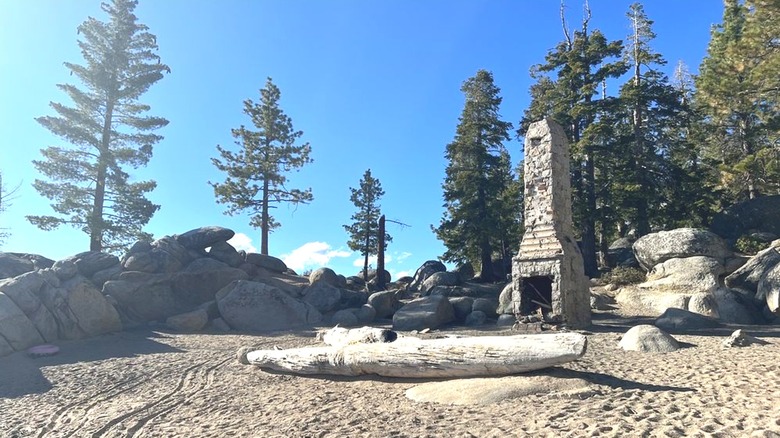 The chimney at Chimney Beach in Lake Tahoe