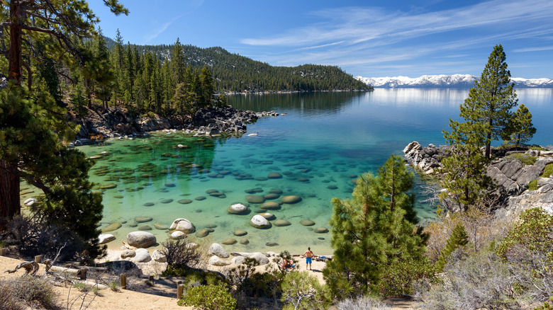 A view of the secluded Secret Cove in Lake Tahoe