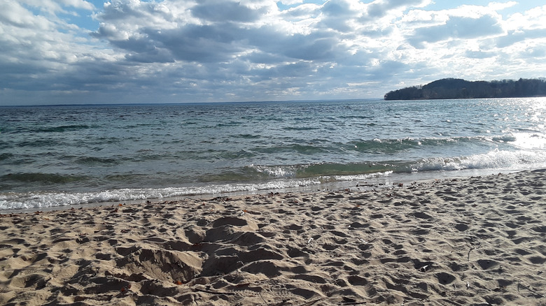 A view of Haserot Beach in Traverse City, Michigan
