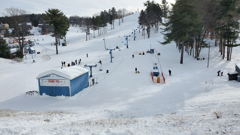 A skin slope at Mt. Holiday Ski and Recreation Area