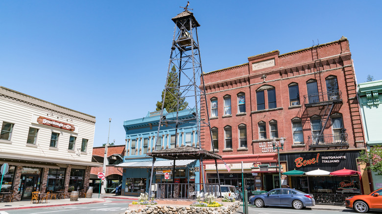 Downtown Placerville, lined with eateries and Gold Rush-era charm