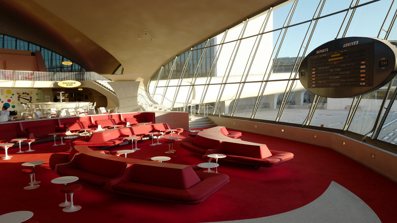 The TWA Hotel Lounge at New York's JFK Airport