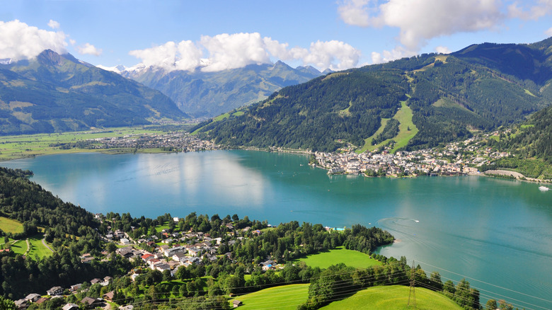 A panoramic view of Zell am See Austria