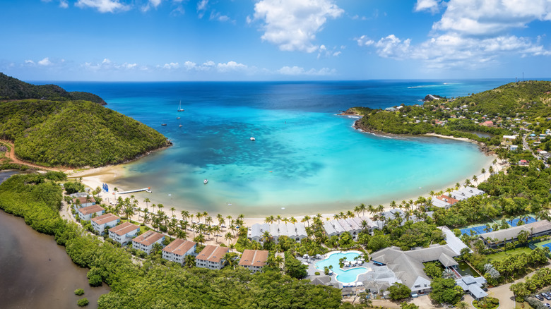 A panoramic view of Carlisle Bay in Barbados.