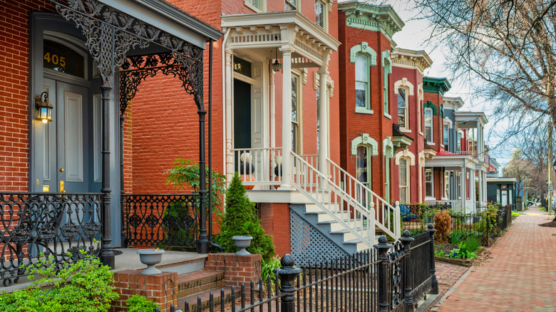 Historic row houses in Richmond, VA