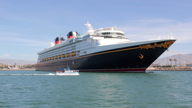 Disney Wonder cruise ship in open water